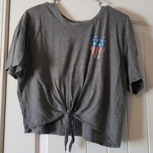 American Heart Shirt Crop Top